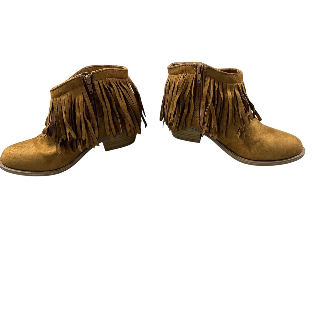 Soda Fringe Ankle Boots Womens 8.5 Brown Western Boho Festival Booties